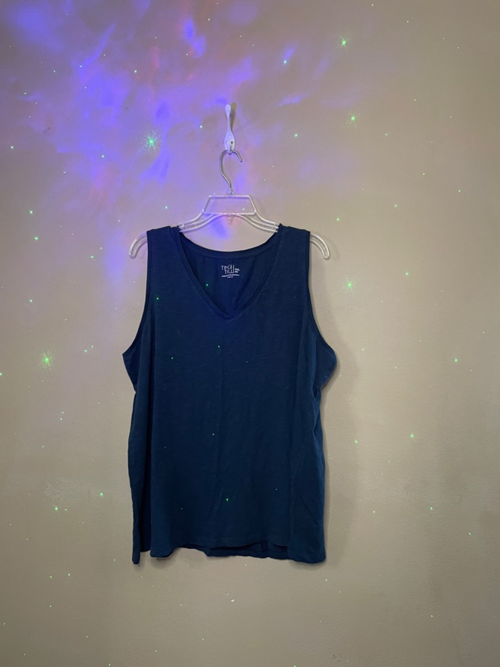 Time and Tru Dark Navy V-Neck Tank Top SZ XXL